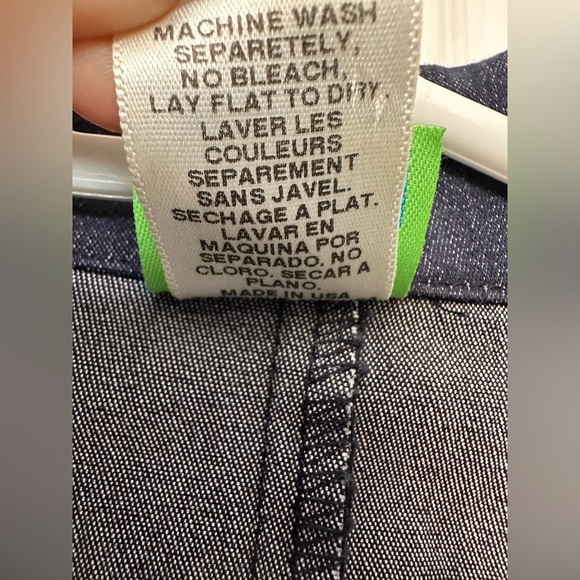 Tothemax! Navy denim ankle length trench coat jacket NWOT - Picture 8 of 9